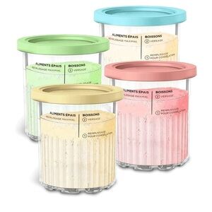Premium 24 Oz. Pint Ninja Creami Deluxe Containers 4 Pack